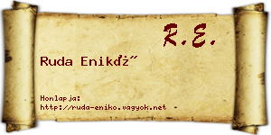 Ruda Enikő névjegykártya